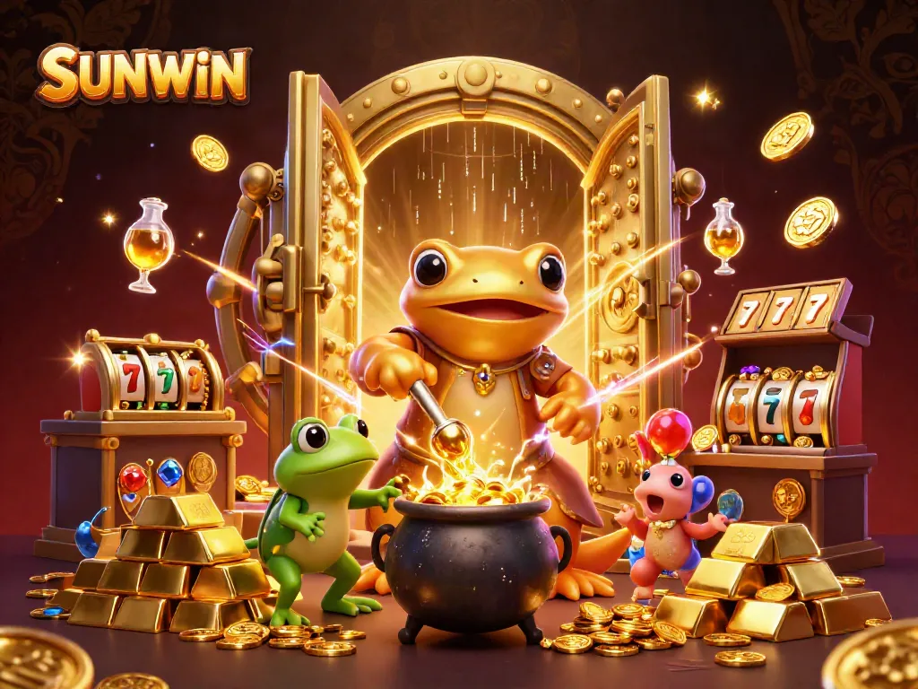 Engage with SUNWIN’s immersive casino experience through a magical 3D scene of alchemy and riches.