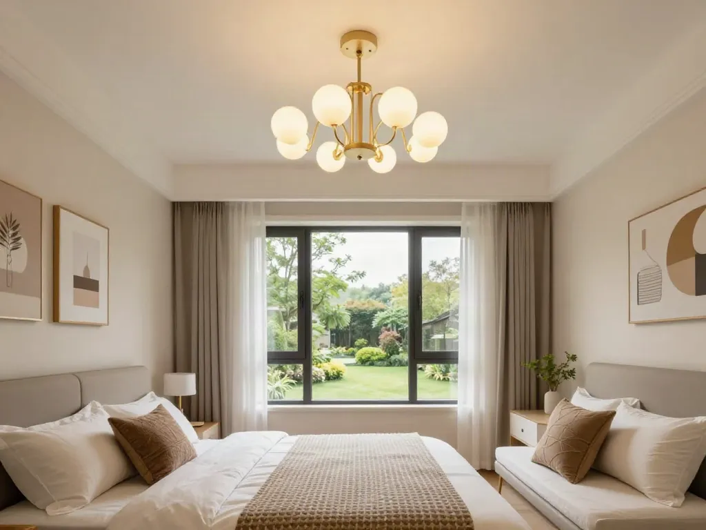 Lustre dormitor moderne din surse LED pentru o atmosferă elegantă și confortabilă.